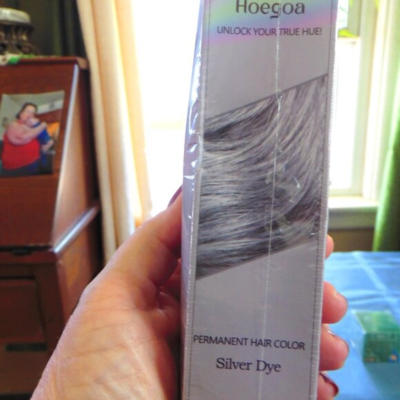 PAIR - HOEGOA PERMANENT SILVER HAIR COLOR CREAM - Picture 2 of 3